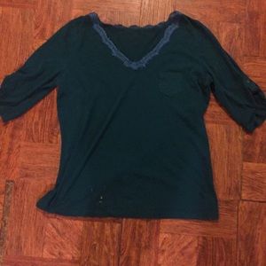 Teal half sleeve shirt